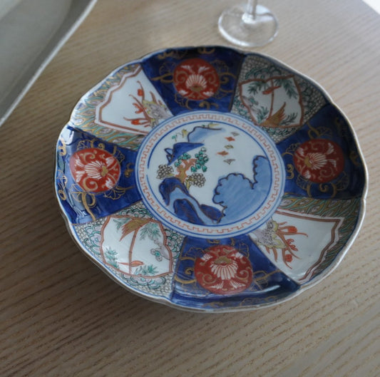 景色を映す、明治色絵の7寸皿 - Kotto Shop