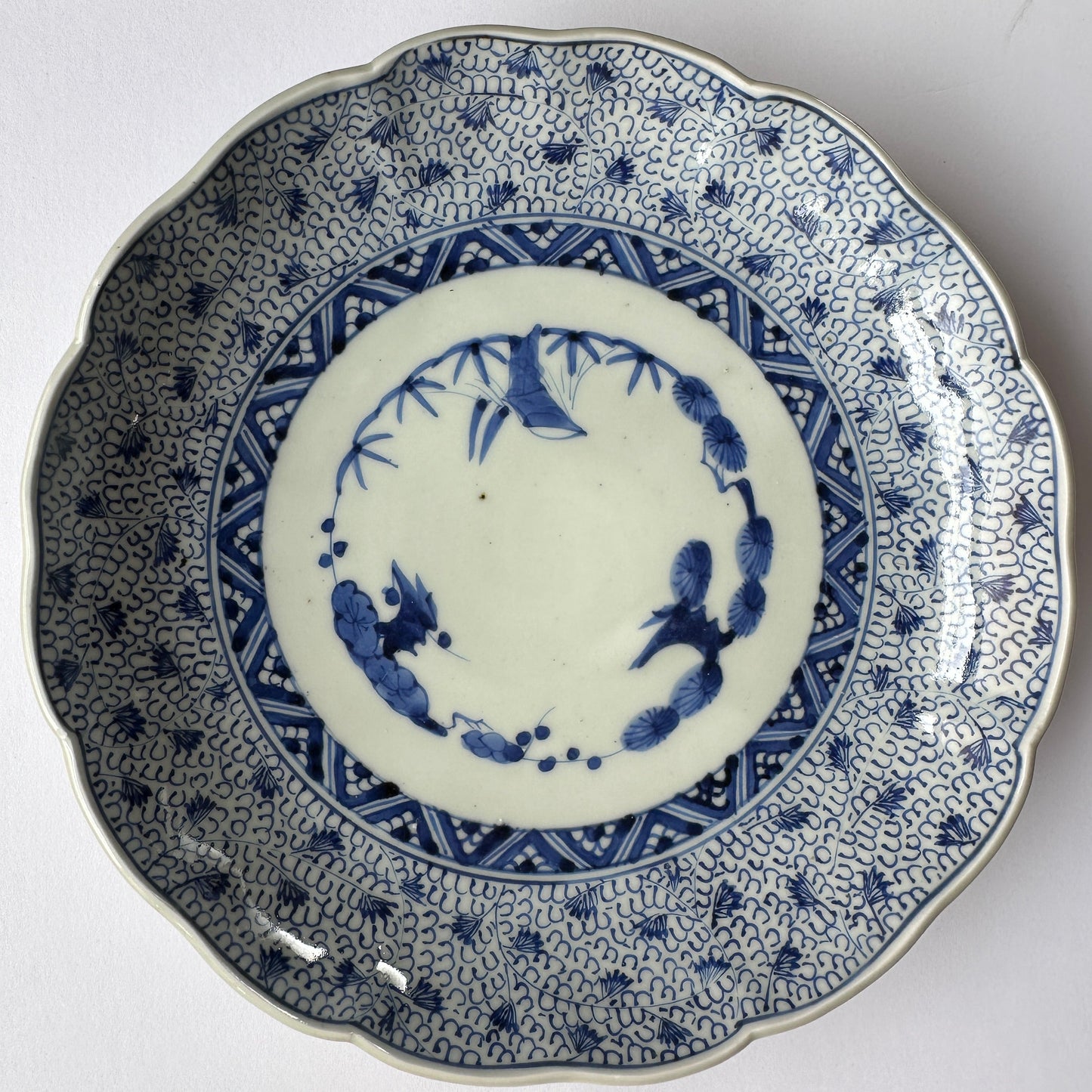 古伊万里微塵唐草7寸皿 - Kotto Shop