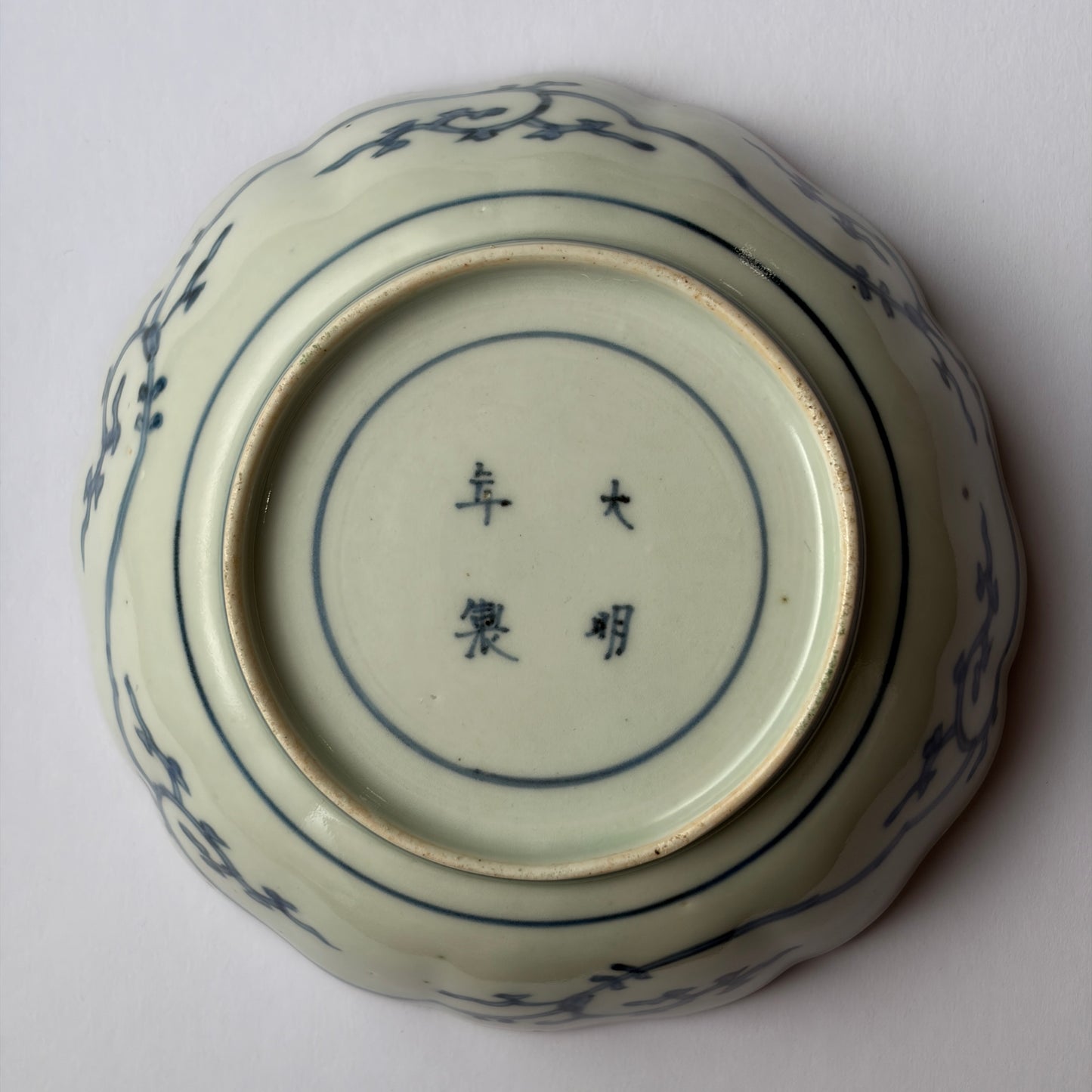 蕪の愛らしい色絵なます皿(裏)