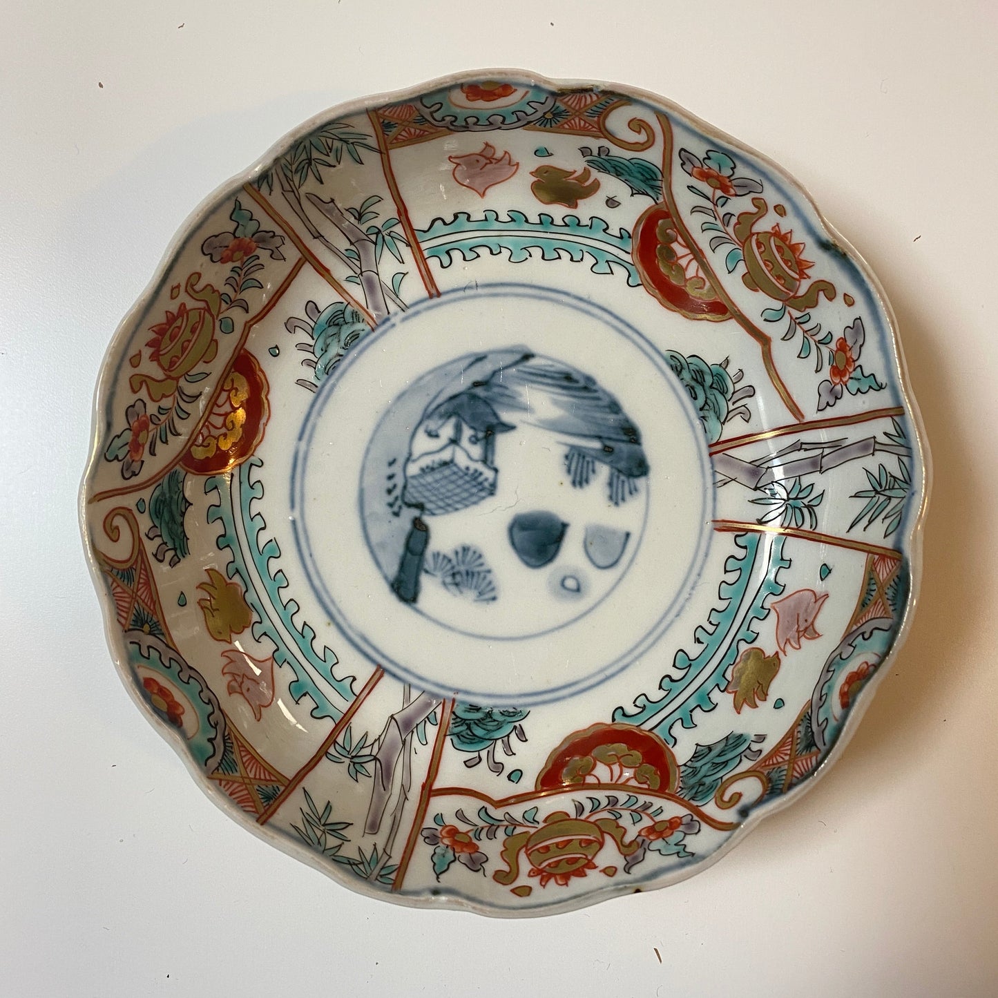 淡色金彩の美しい古伊万里なます皿 - Kotto Shop