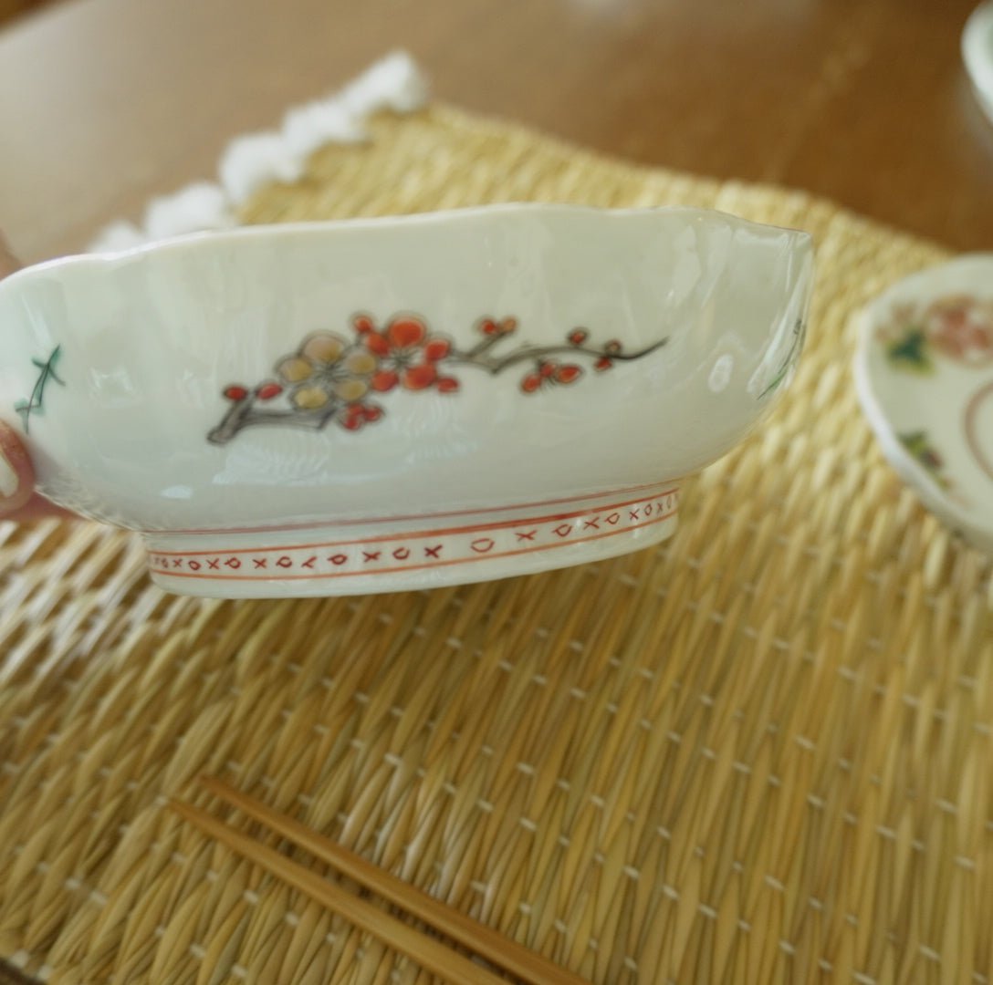桐に舞う、柔らか桃色鳳凰なます皿 - Kotto Shop