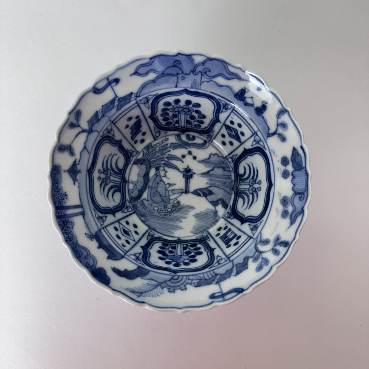 芙蓉手染付の深皿 - Kotto Shop