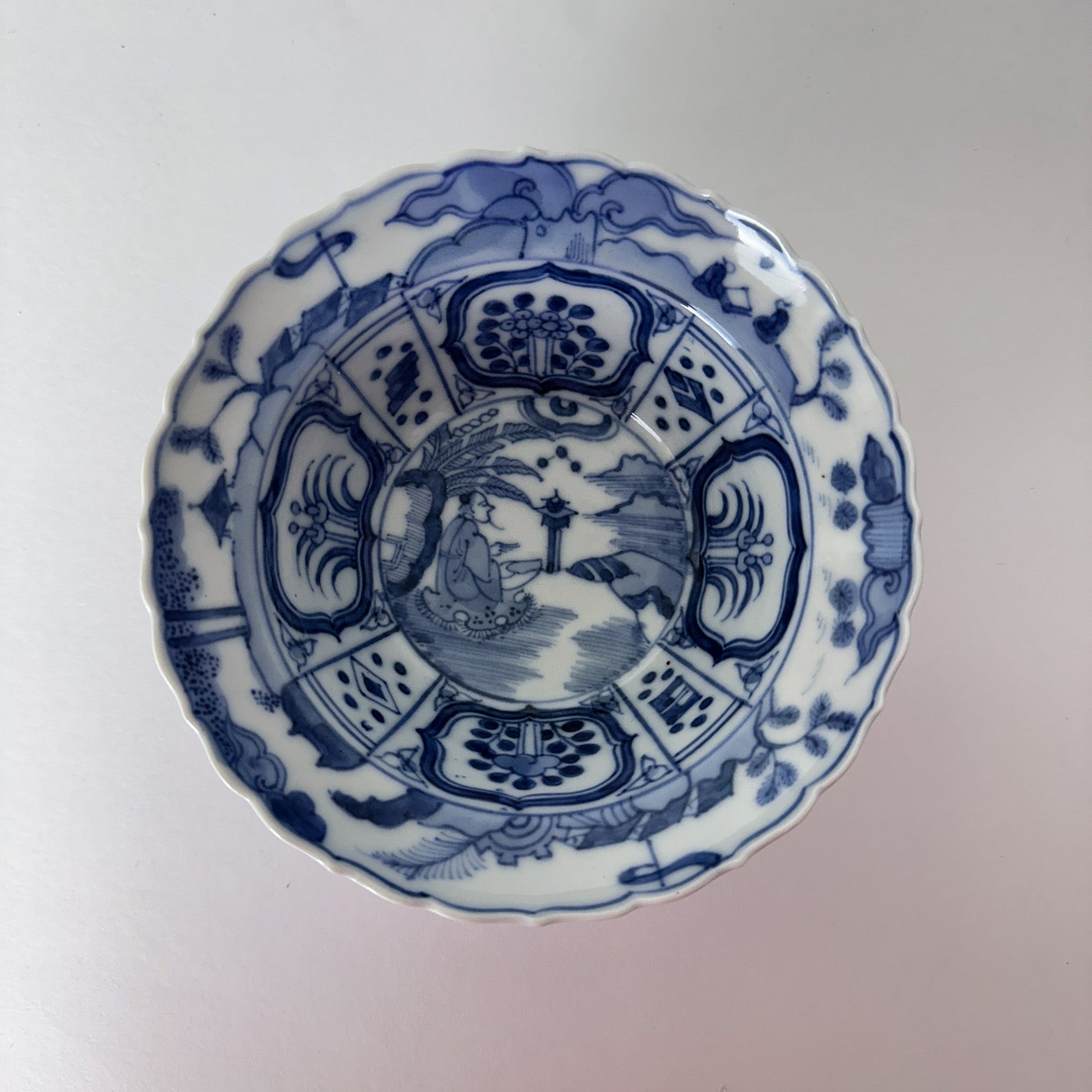 芙蓉手染付の深皿 - Kotto Shop
