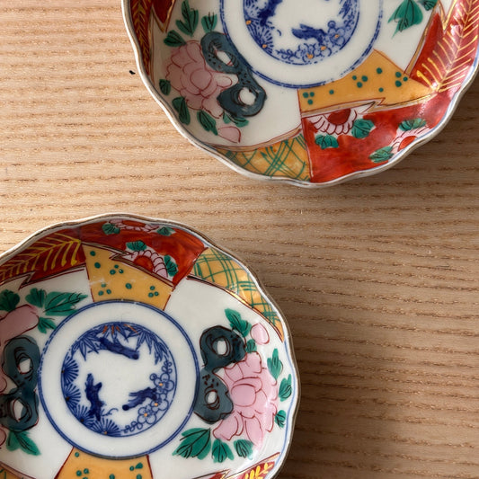 遊びこごろのある大正色絵小皿 - Kotto Shop