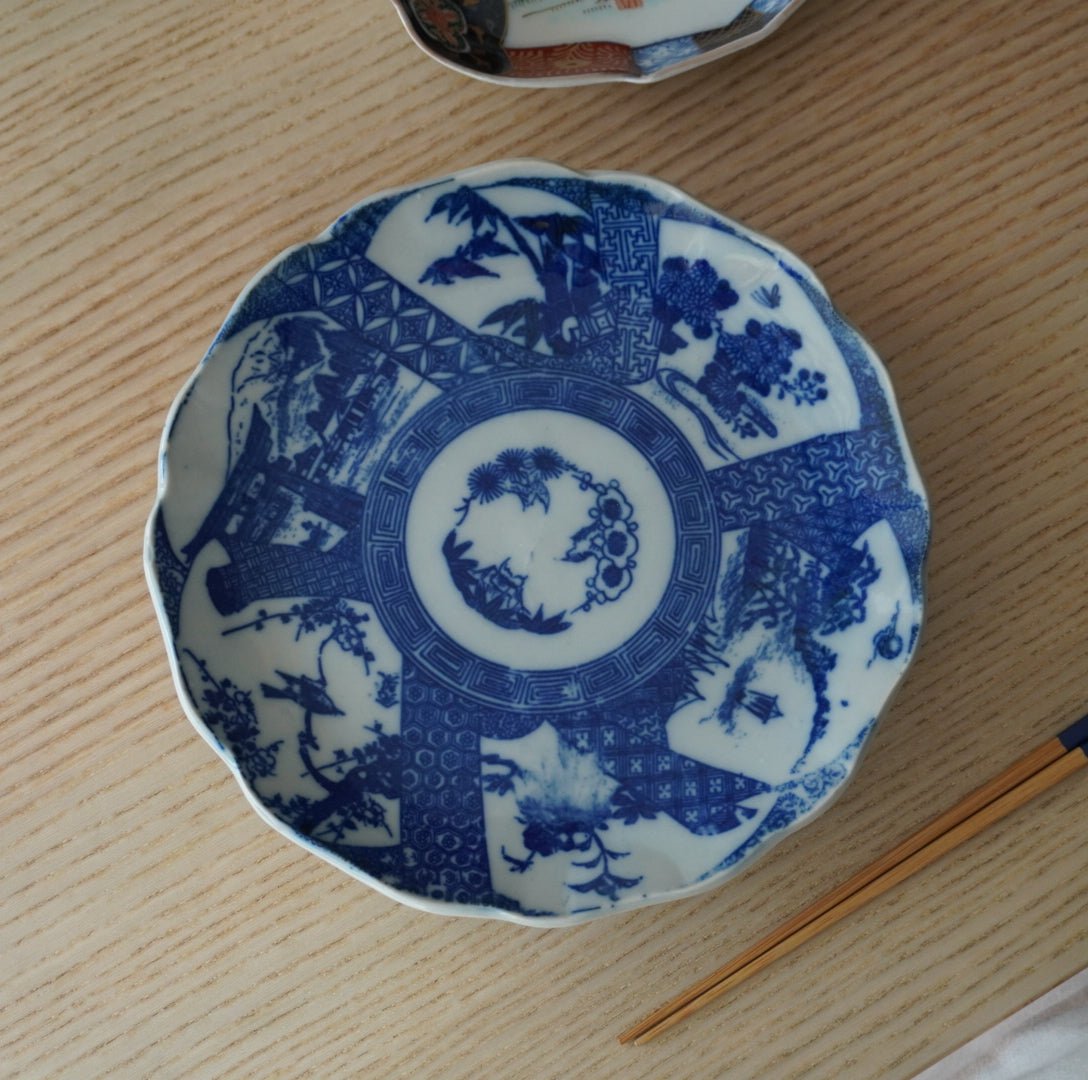 時代を移す、風景が広がる印判七寸皿 - Kotto Shop