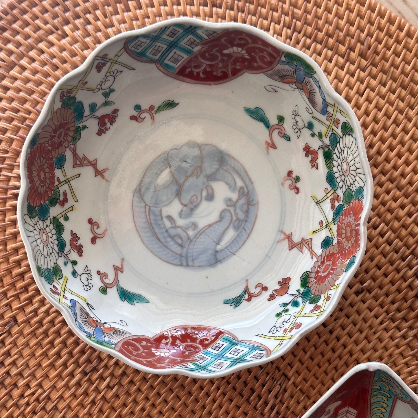 華やぎの彩り、菊の花咲くなます皿 - Kotto Shop