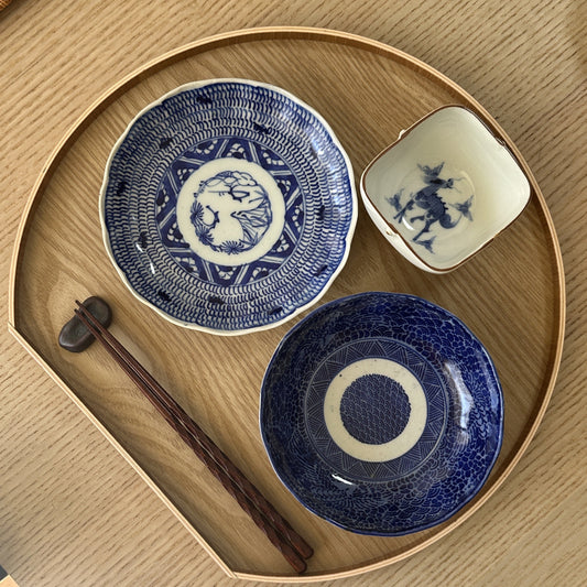 藍色印判なます皿 - Kotto Shop