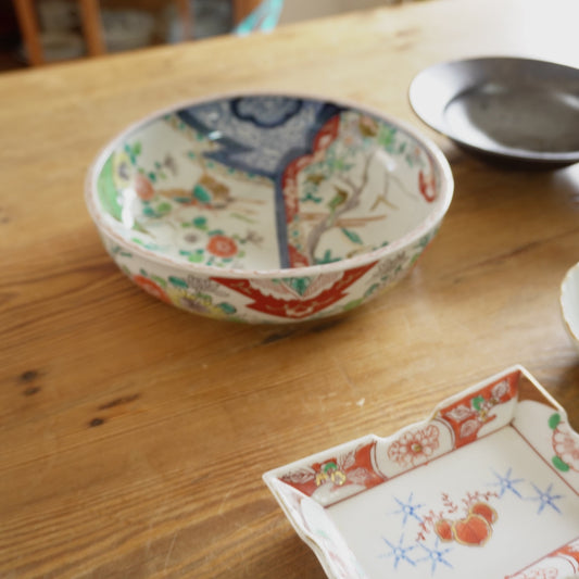 美しい表情の色絵鉢 - Kotto Shop