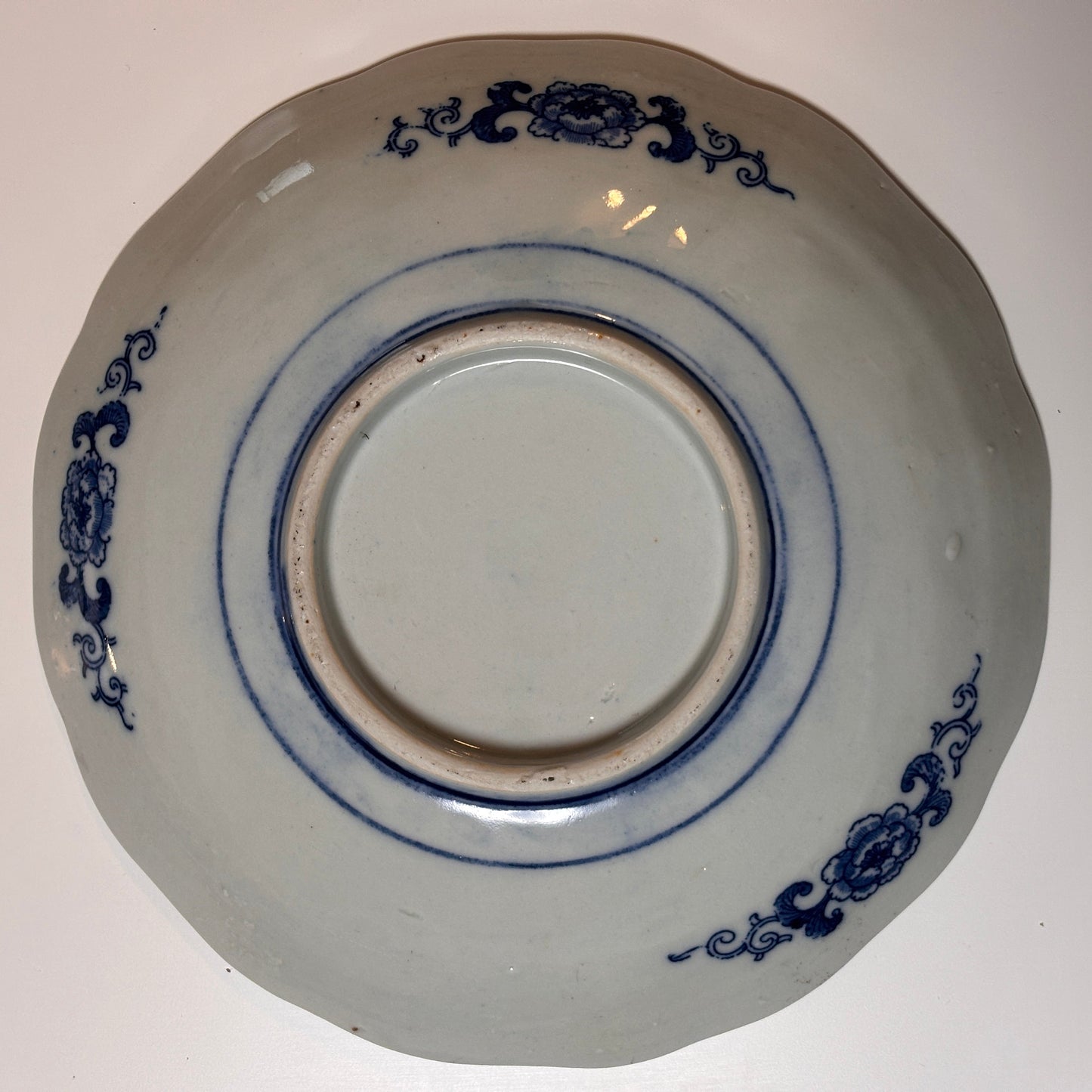 ブルーのコントラストがおしゃれな印判大皿 - Kotto Shop