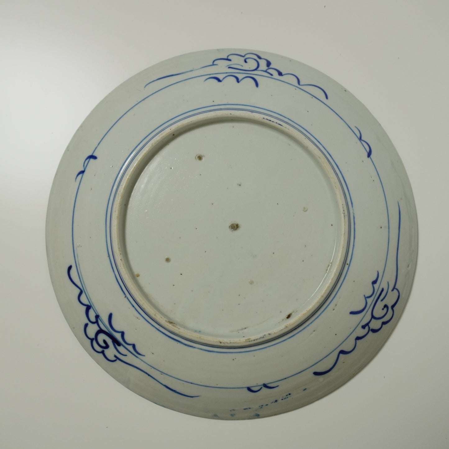 花咲く印判ベロ藍大皿 - Kotto Shop