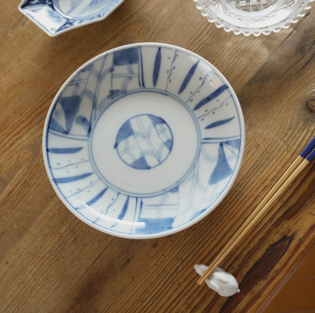すっきりとした爽やか芭蕉図平皿 - Kotto Shop