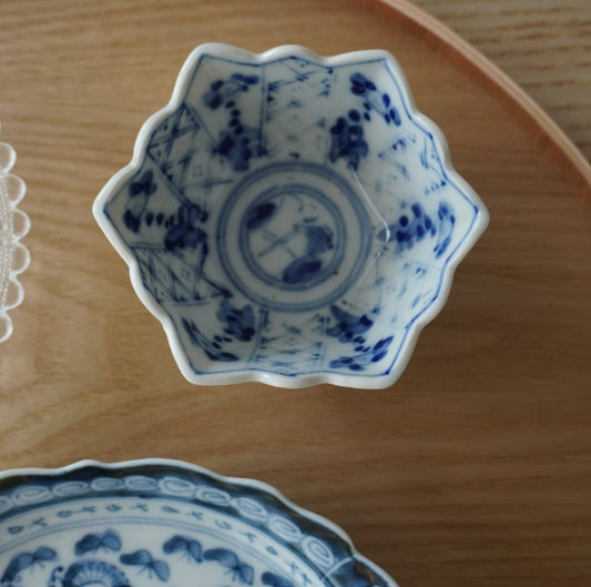 桔梗型の可愛い印判小鉢 - Kotto Shop