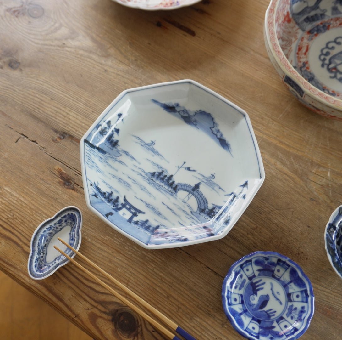古伊万里山水図の八角皿 - Kotto Shop
