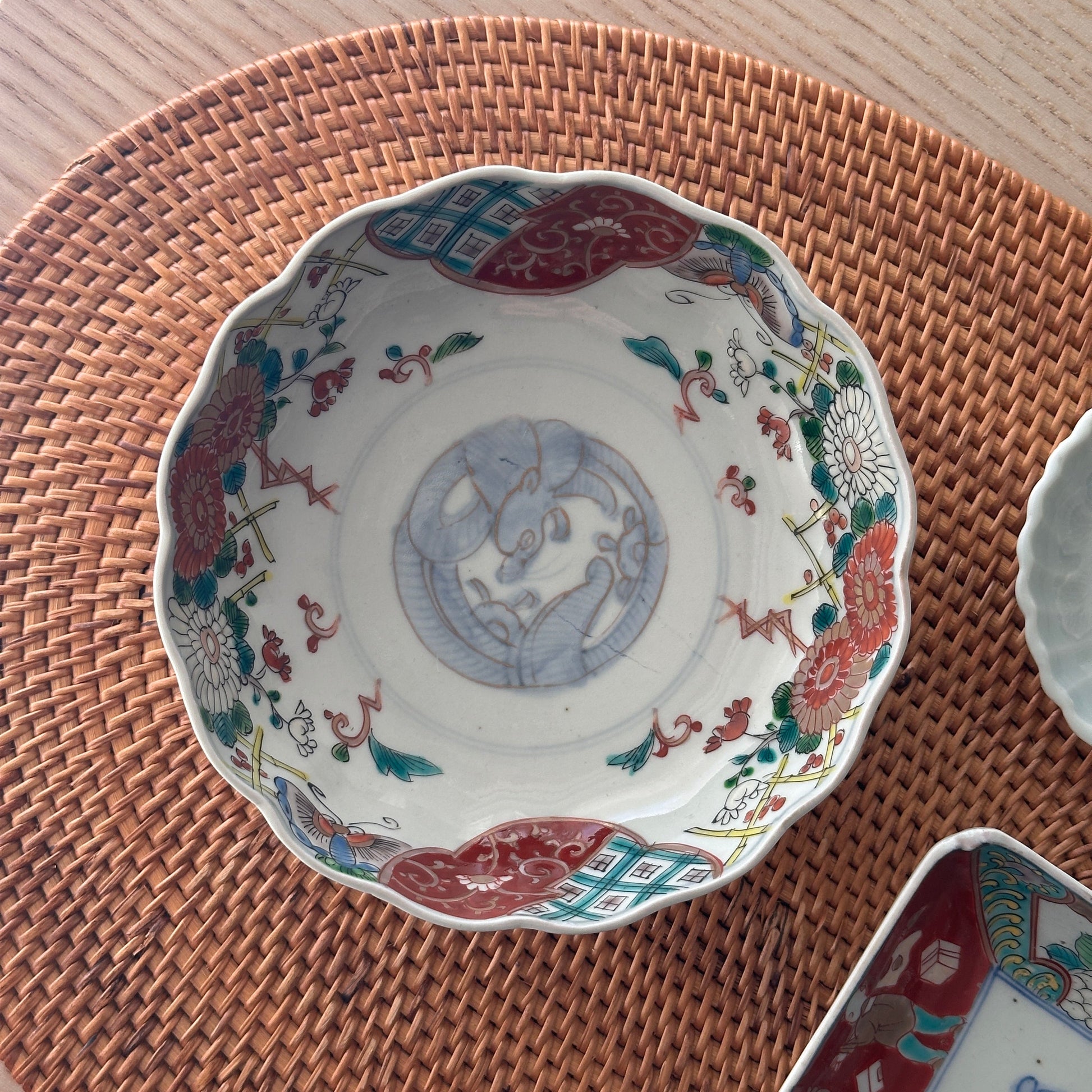 華やぎの彩り、菊の花咲くなます皿 - Kotto Shop