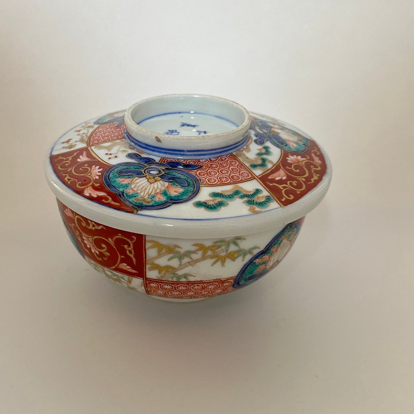 松竹梅の赤絵茶碗 - Kotto Shop