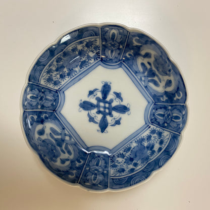 爽やかブルーの四方取りのなます皿