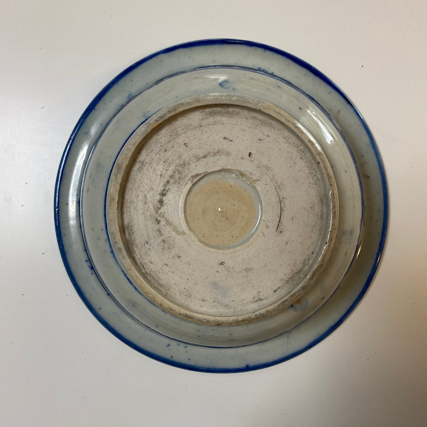 鳳凰舞う藍の印判中鉢