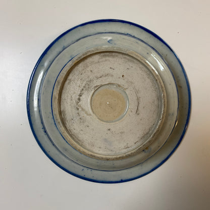 鳳凰舞う藍の印判中鉢