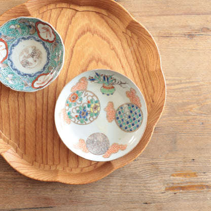 蝶舞うエメラルドグリーン豆皿