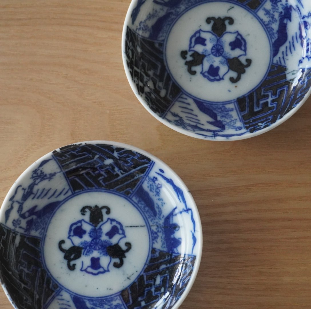 【2客セット】藍の陰影をたのしむ、印版小皿 - Kotto Shop