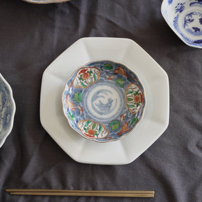 【数量限定】藍地に蝶が舞う色絵の食卓3点セット - Kotto Shop