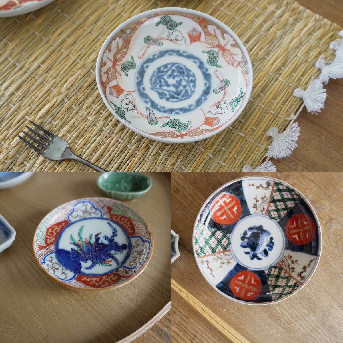 【数量限定】華やぐ色絵の小皿3枚セット - Kotto Shop