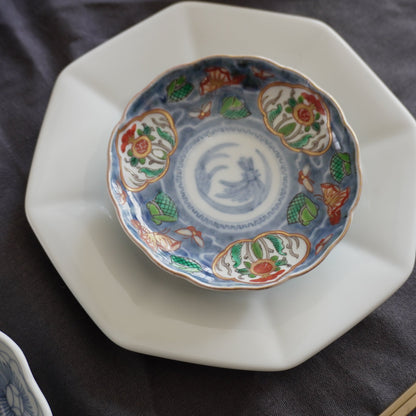 【数量限定】藍地に蝶が舞う色絵の食卓3点セット - Kotto Shop