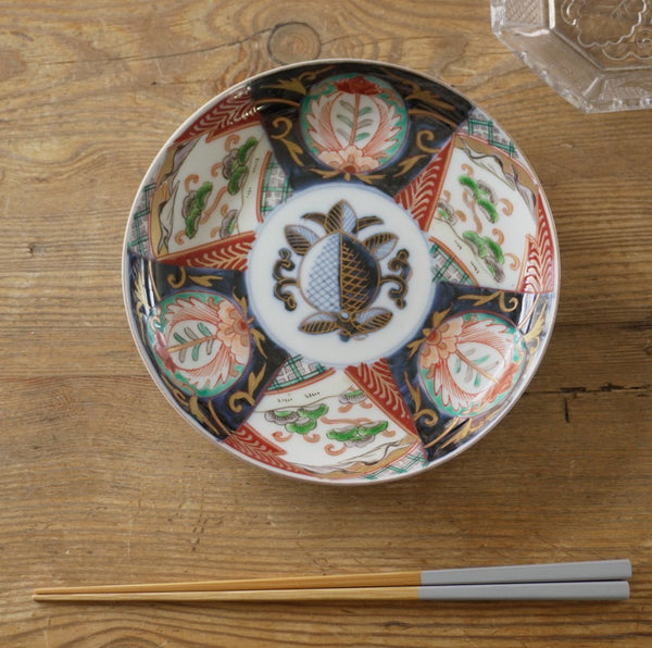 色絵小皿三種と大猪口二種 の5点セット 星かげ 織部×黄瀬戸Small plate 2pices set 豆皿 2枚組