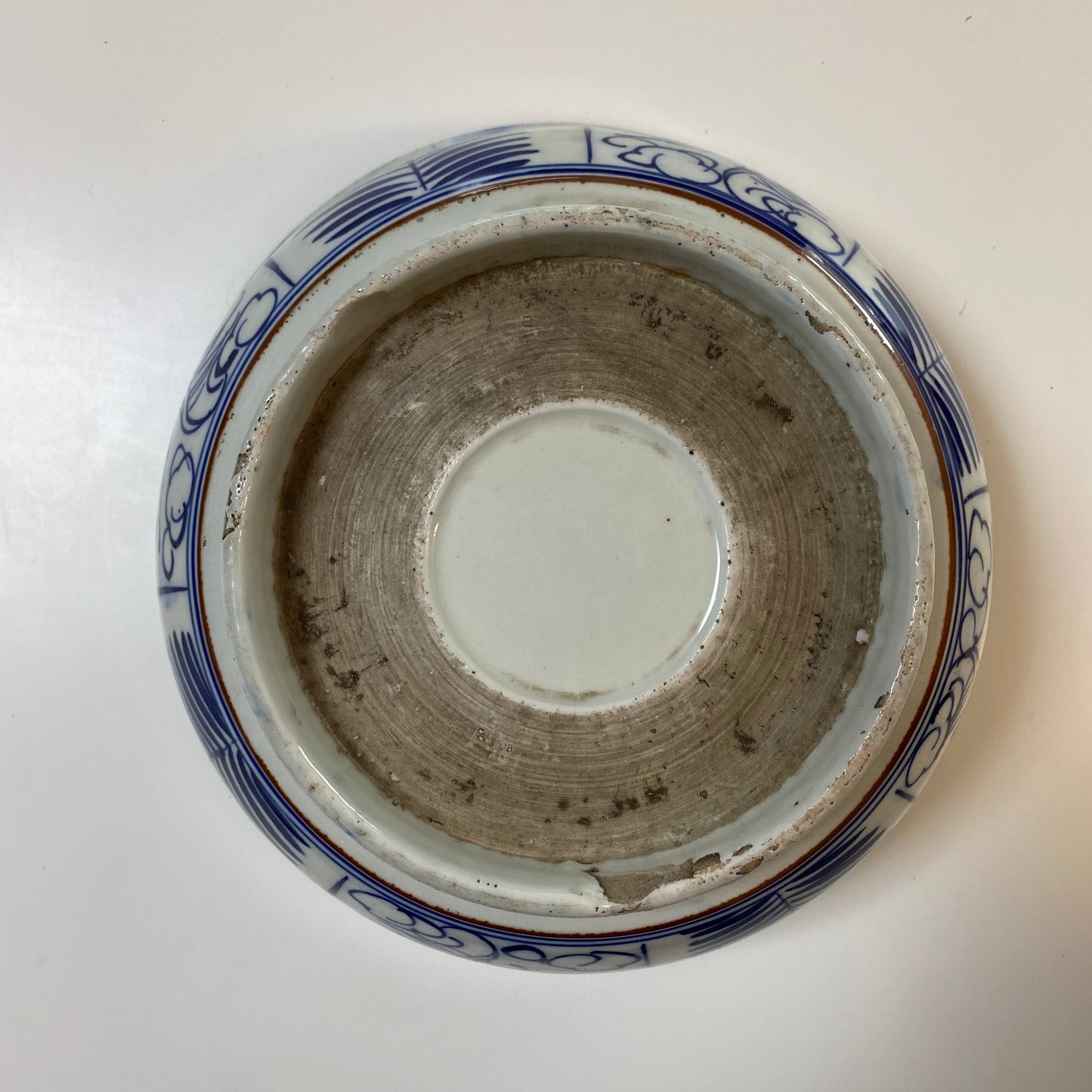 大輪牡丹と窓絵の中鉢