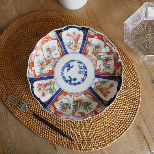 花びらのような明治伊万里7寸皿 - Kotto Shop