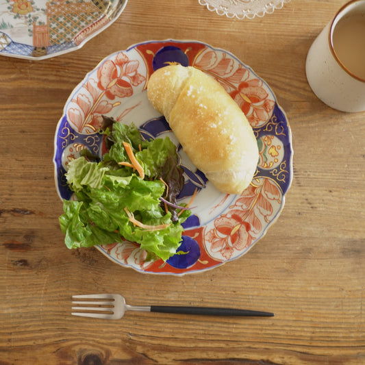 染付と赤絵の可愛い7寸皿 - Kotto Shop