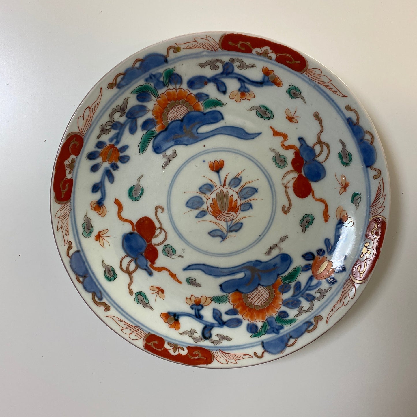 可愛らしい余白のある明治伊万里7寸 - Kotto Shop