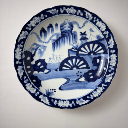 口縁のデザインがおしゃれな幕末8寸皿 - Kotto Shop