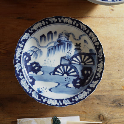 口縁のデザインがおしゃれな幕末8寸皿 - Kotto Shop