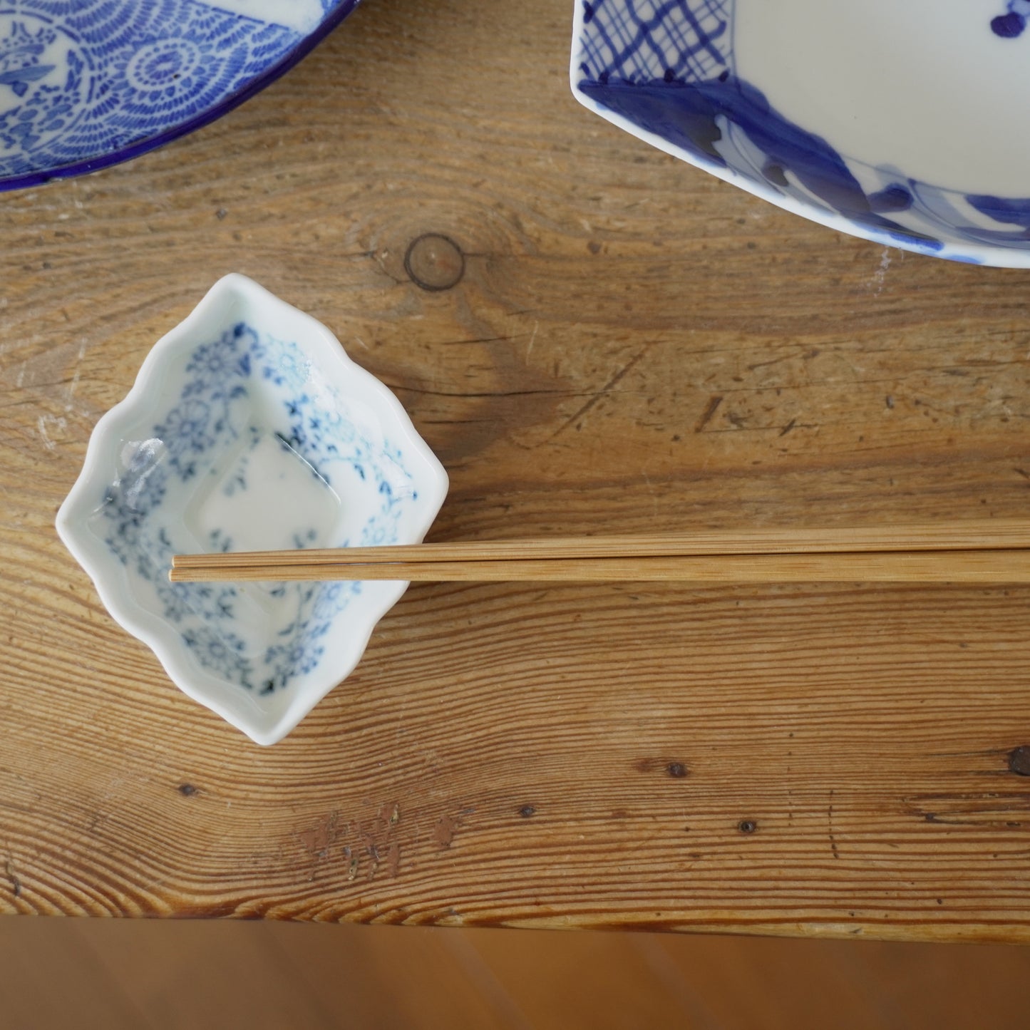 愛らしい菱形豆皿