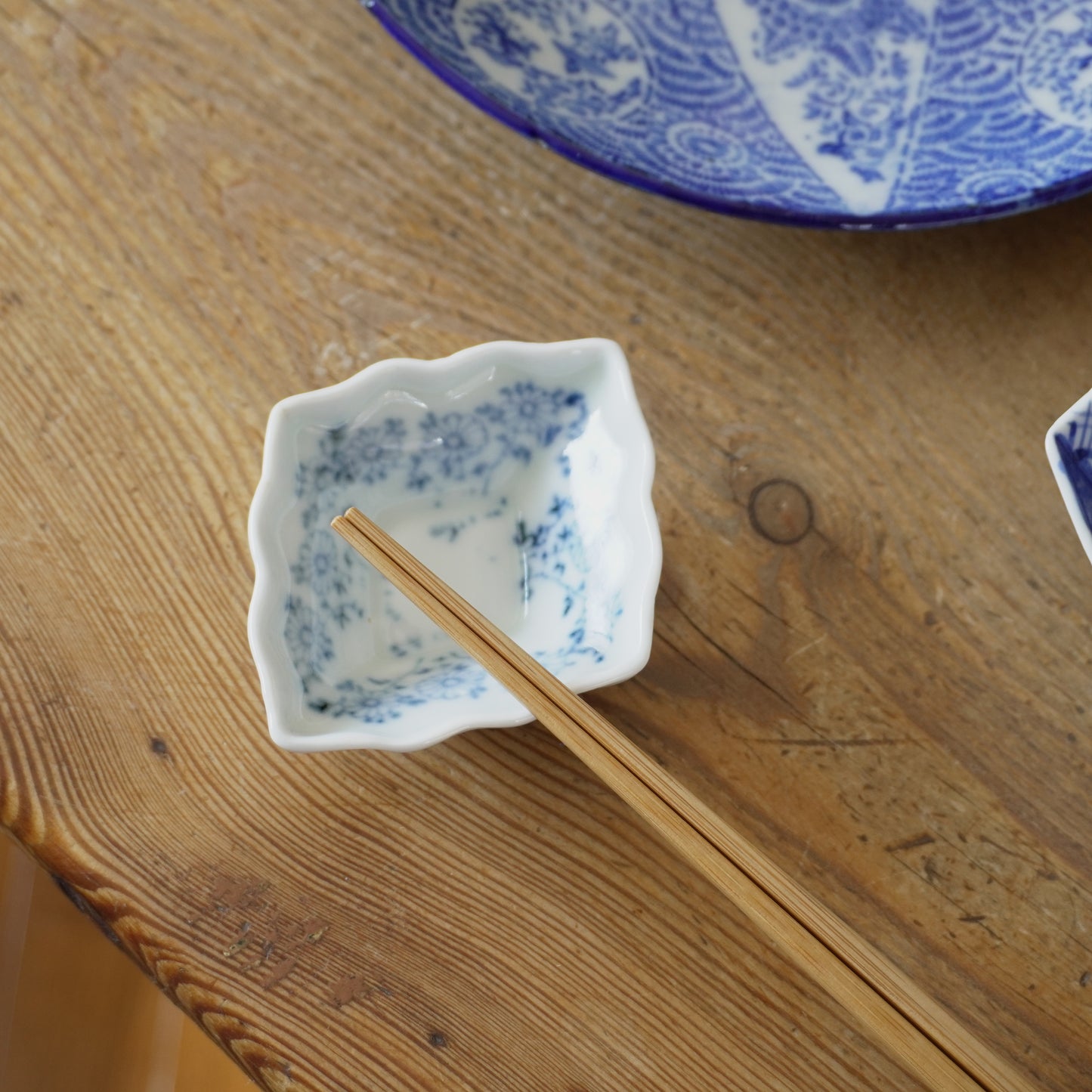 愛らしい菱形豆皿