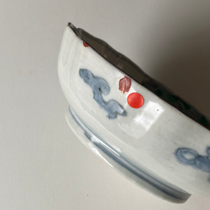 【着色あり】菖蒲の花咲く輪花なます皿