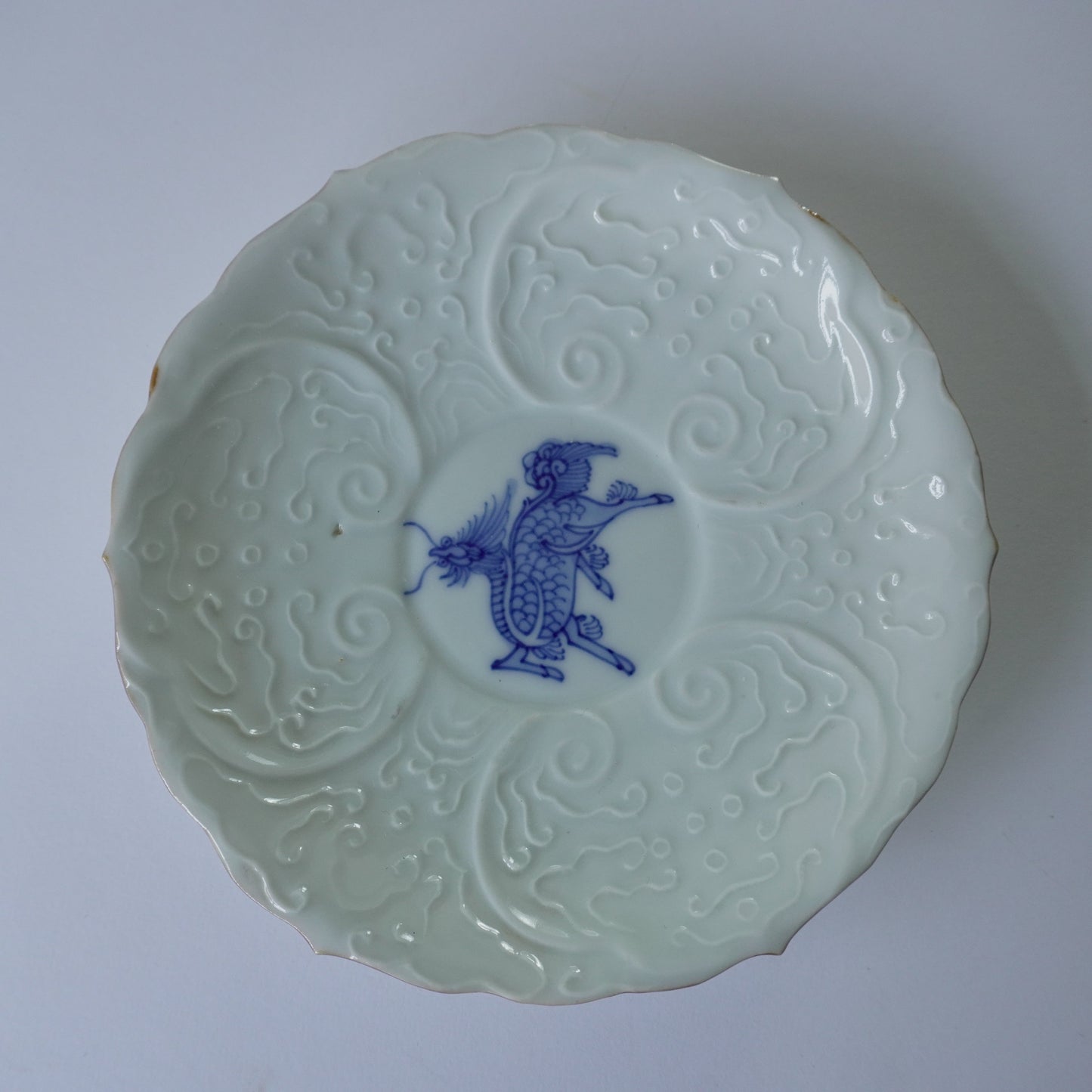 白磁陽刻中皿 - Kotto Shop