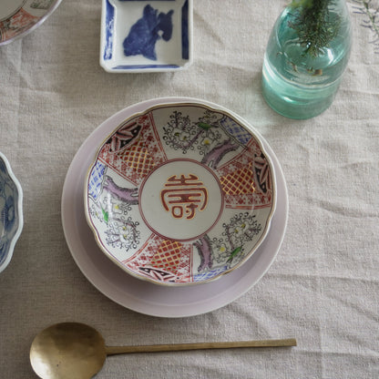 梅に集う鳥たちの「寿」なます皿 - Kotto Shop