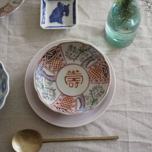 梅に集う鳥たちの「寿」なます皿 - Kotto Shop