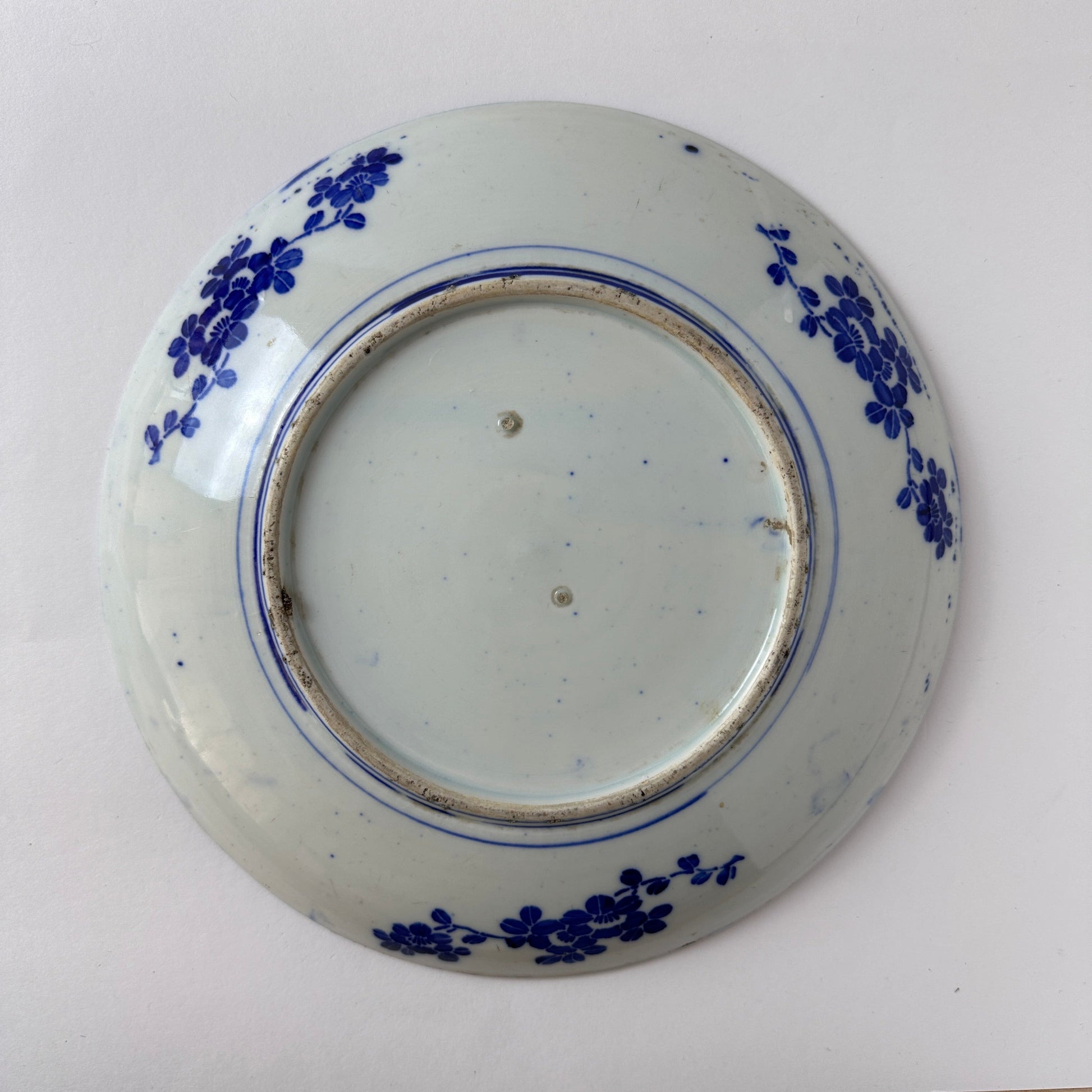 藍濃く咲く花唐草文　印判大皿 - Kotto Shop