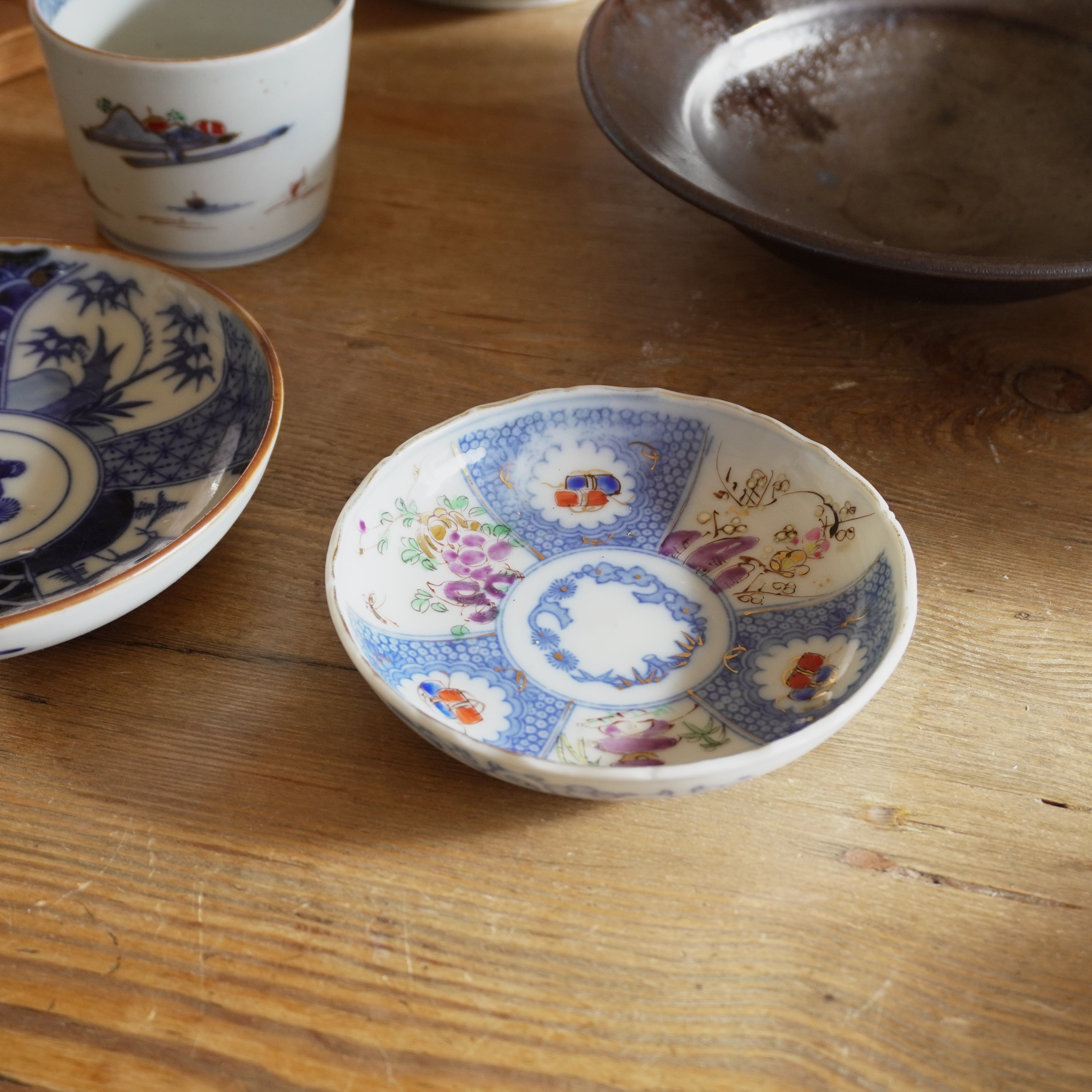 古伊万里　染付　小皿　豆皿コレクション　五枚 古伊万里 染付 小皿 豆皿コレクション 五枚 古伊万里 染付 小皿 豆