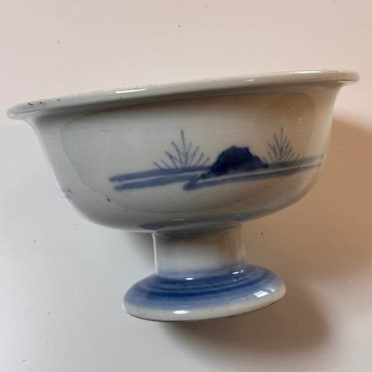 鶴が舞う染付盃洗 - Kotto Shop