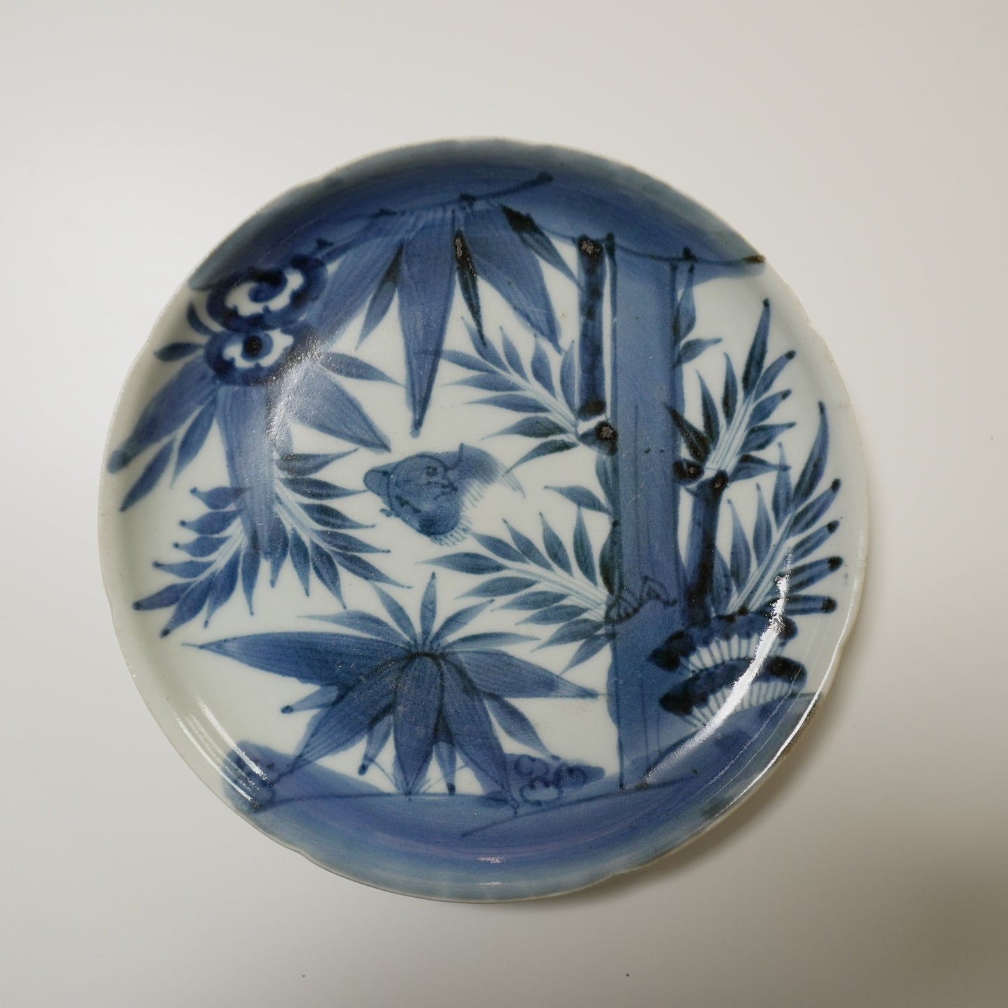 竹林に遊ぶ染付中皿 - Kotto Shop