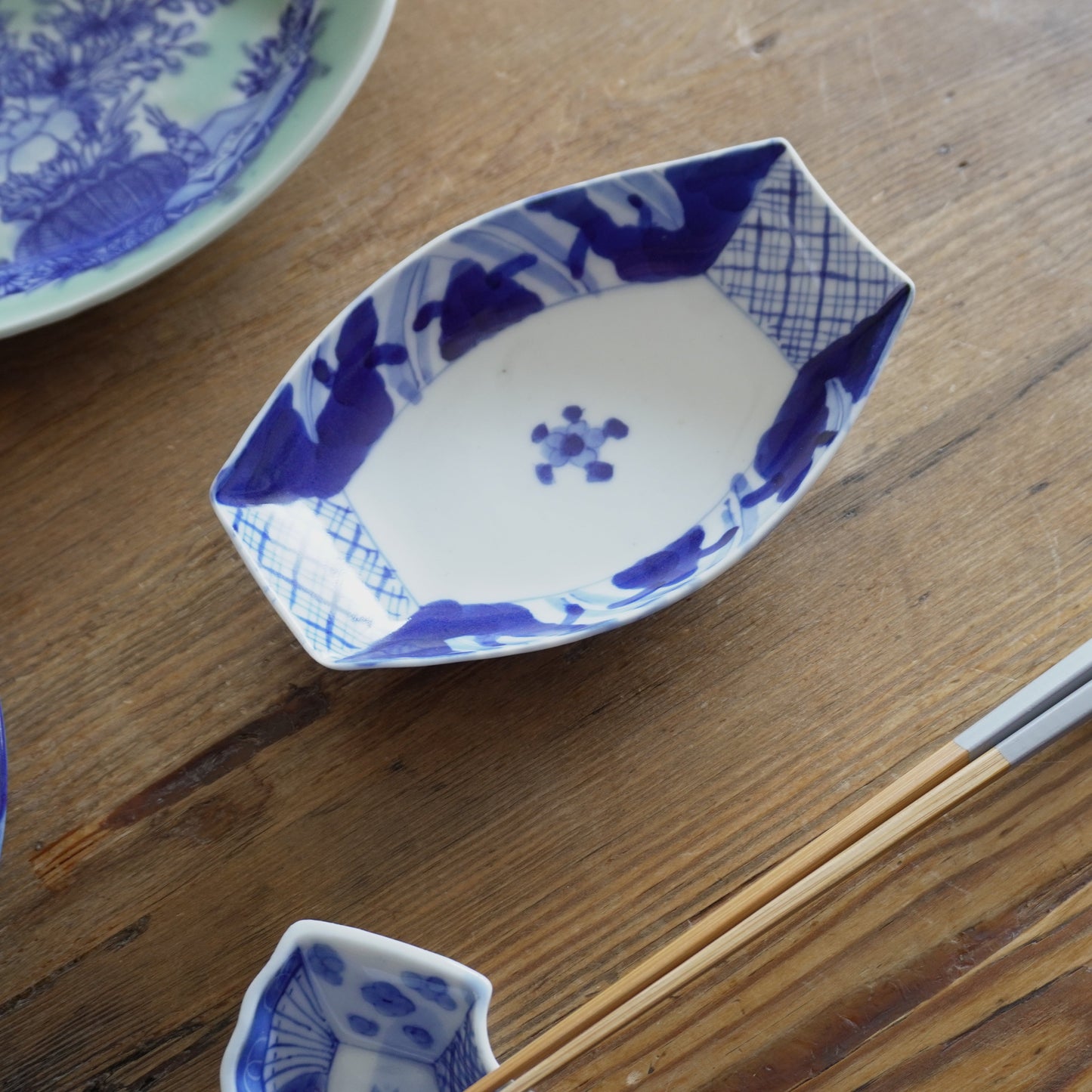 北欧ブルーな変形皿 - Kotto Shop