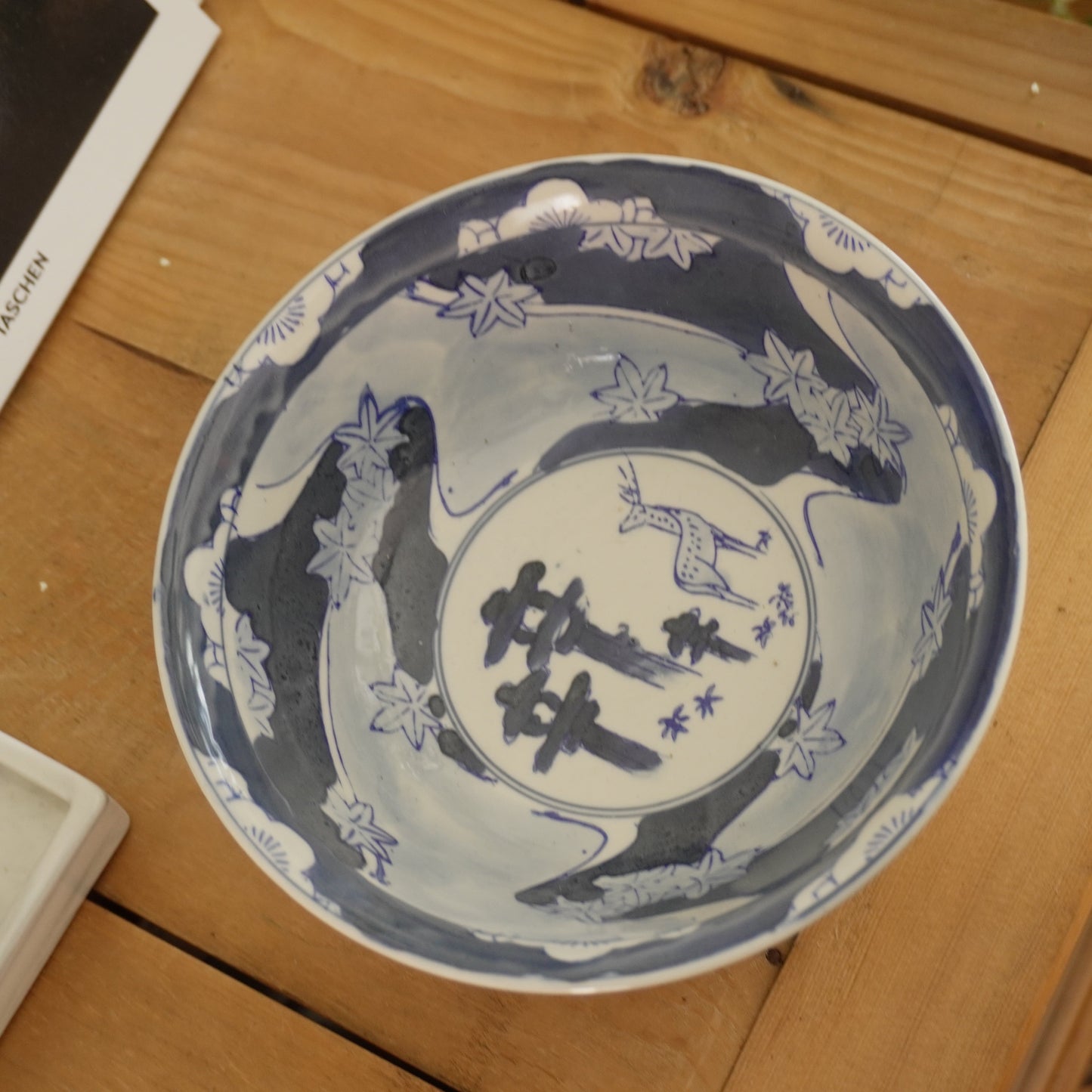 紅葉に鹿紋様染付 - Kotto Shop