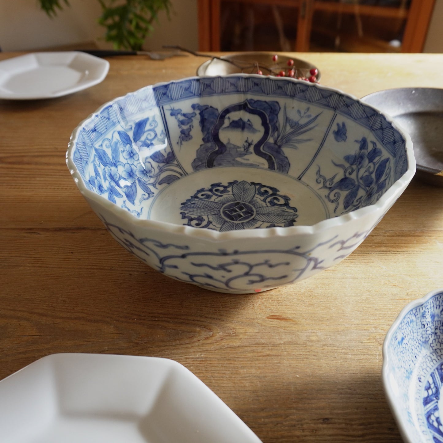 古伊万里線描きの中鉢 - Kotto Shop