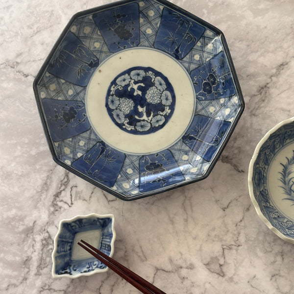上品な松竹梅古伊万里八角皿 – Kotto Shop