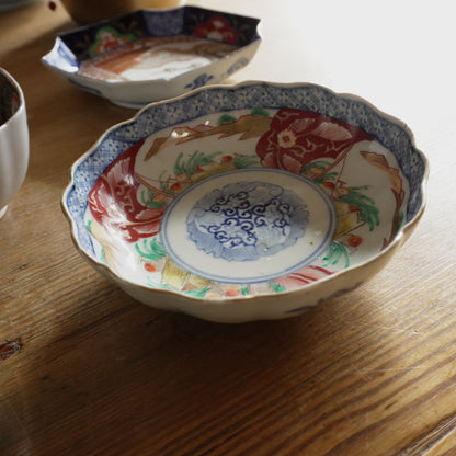 爽やかな赤絵と染付のなます皿 - Kotto Shop