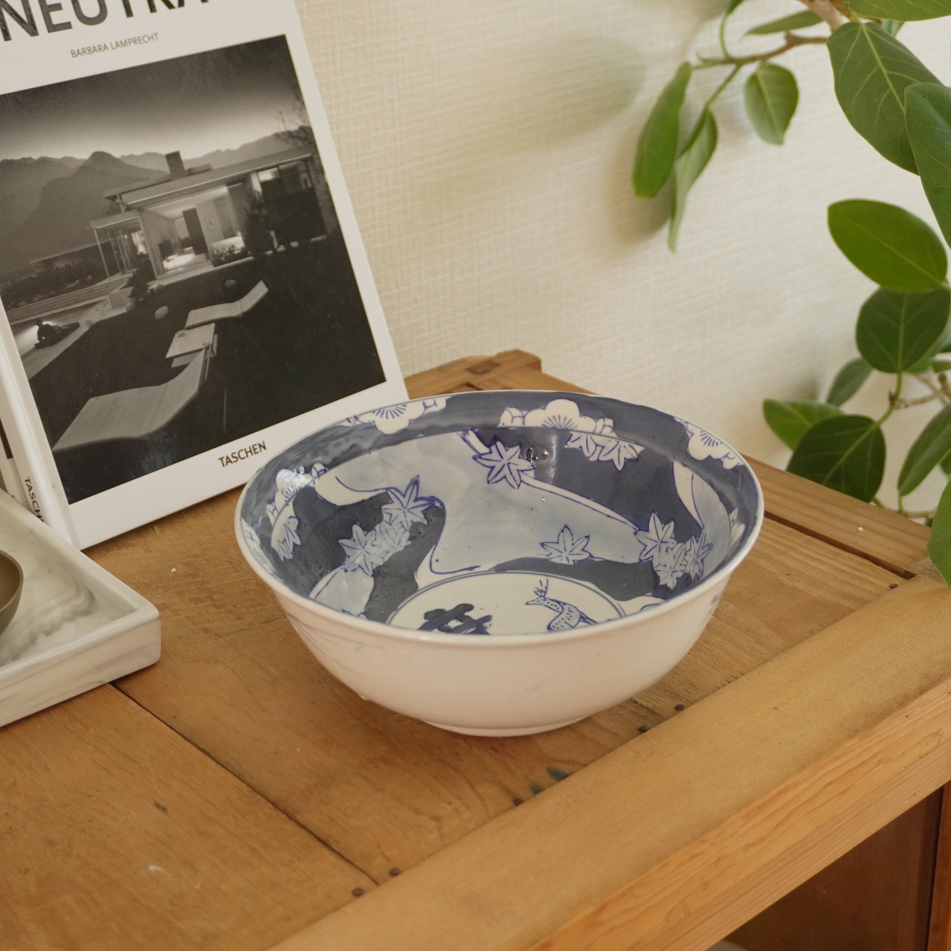 紅葉に鹿紋様染付 - Kotto Shop